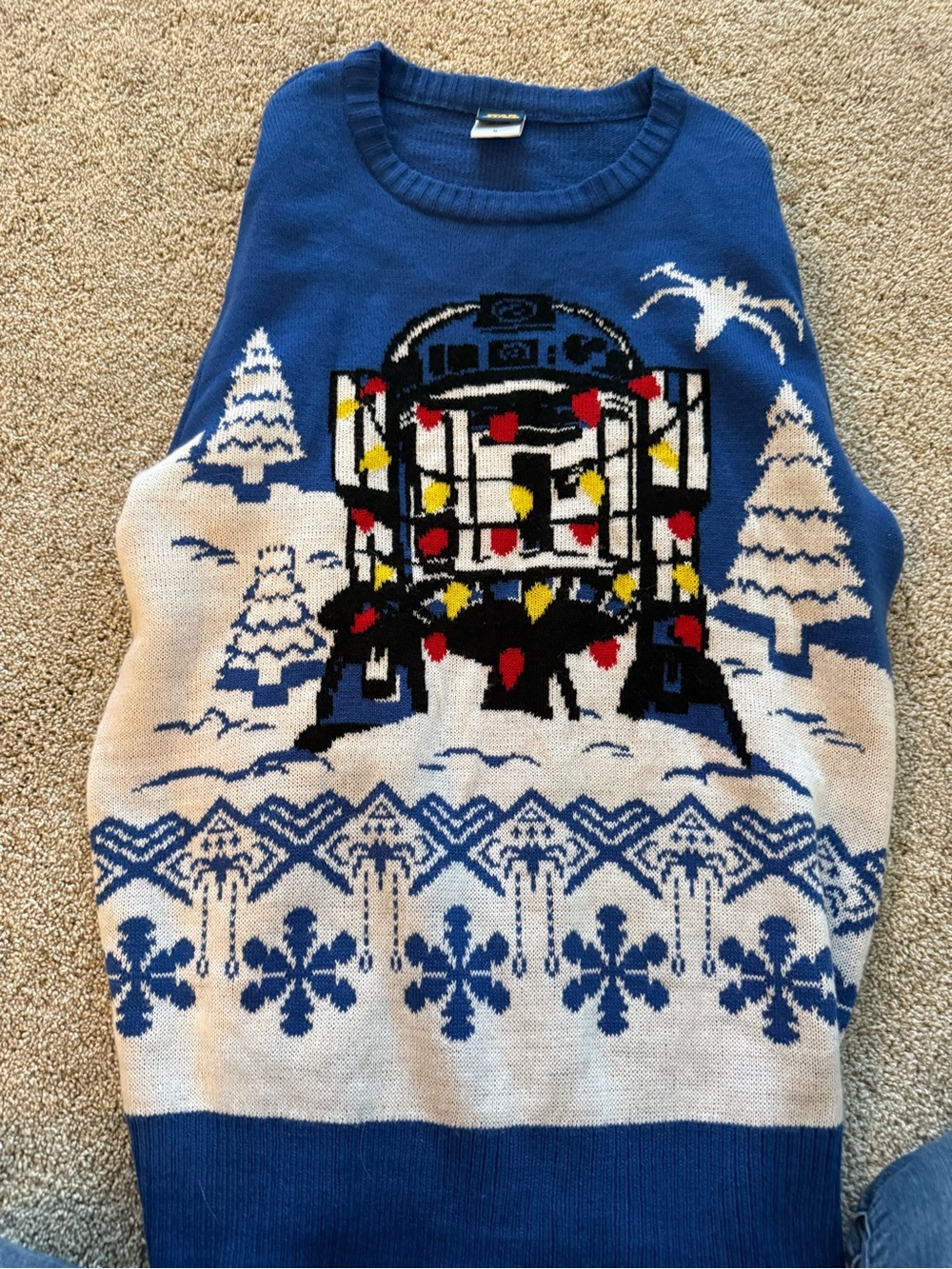 Star Wars Blue Knit Crewneck Sweater